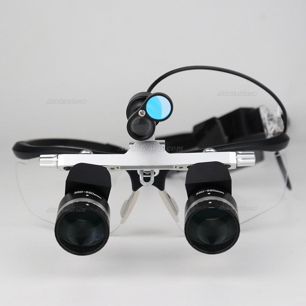 WJ YWJ-MG11U 3.0X-5.0X Dental Ergonomic Binocular Loupes With Headlight (Adjustable Magnification)